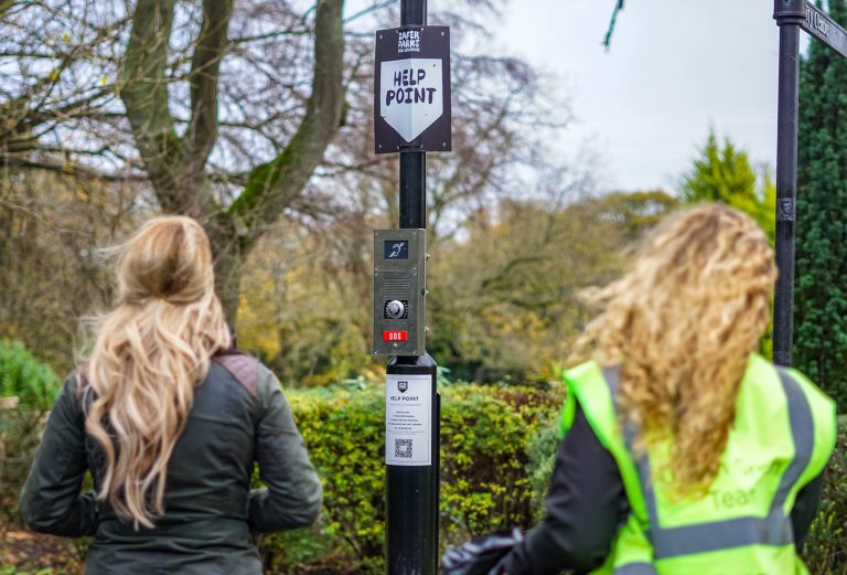 Help point installed at Newcastle’s Leazes Park as part of Kim McGuinness’ ongoing fight to improve women’s safety